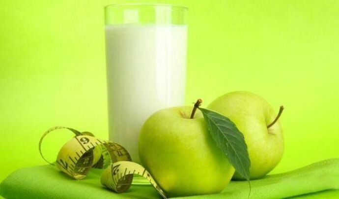 Kefir și mere pentru pierderea în greutate