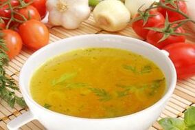Supa de pui fără sare în dieta de băut